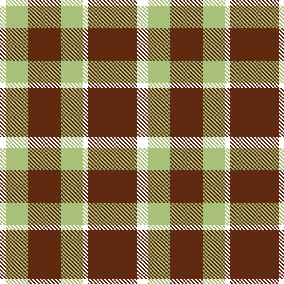 Modern Seamless Tartan featuring Autumn White and Highland Valley View Textile Design vector
