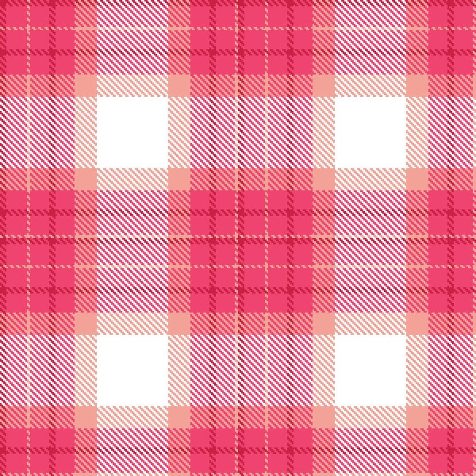 Dusky Fuchsia Felicity Seamless Tartan with Metallic Wisley Pink accents Textile Design vector
