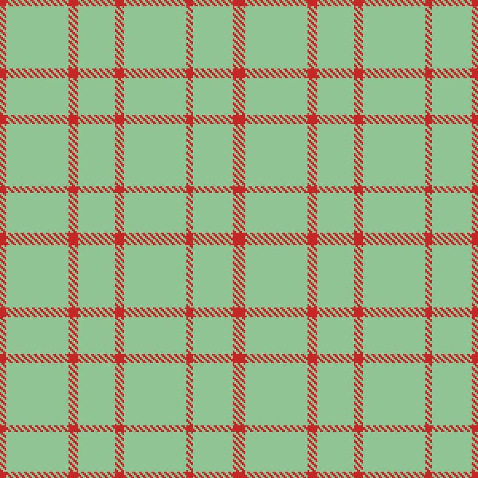 Sandy Minestrone Seamless Tartan with Vivid Velvet Leaf accents Textile Design vector