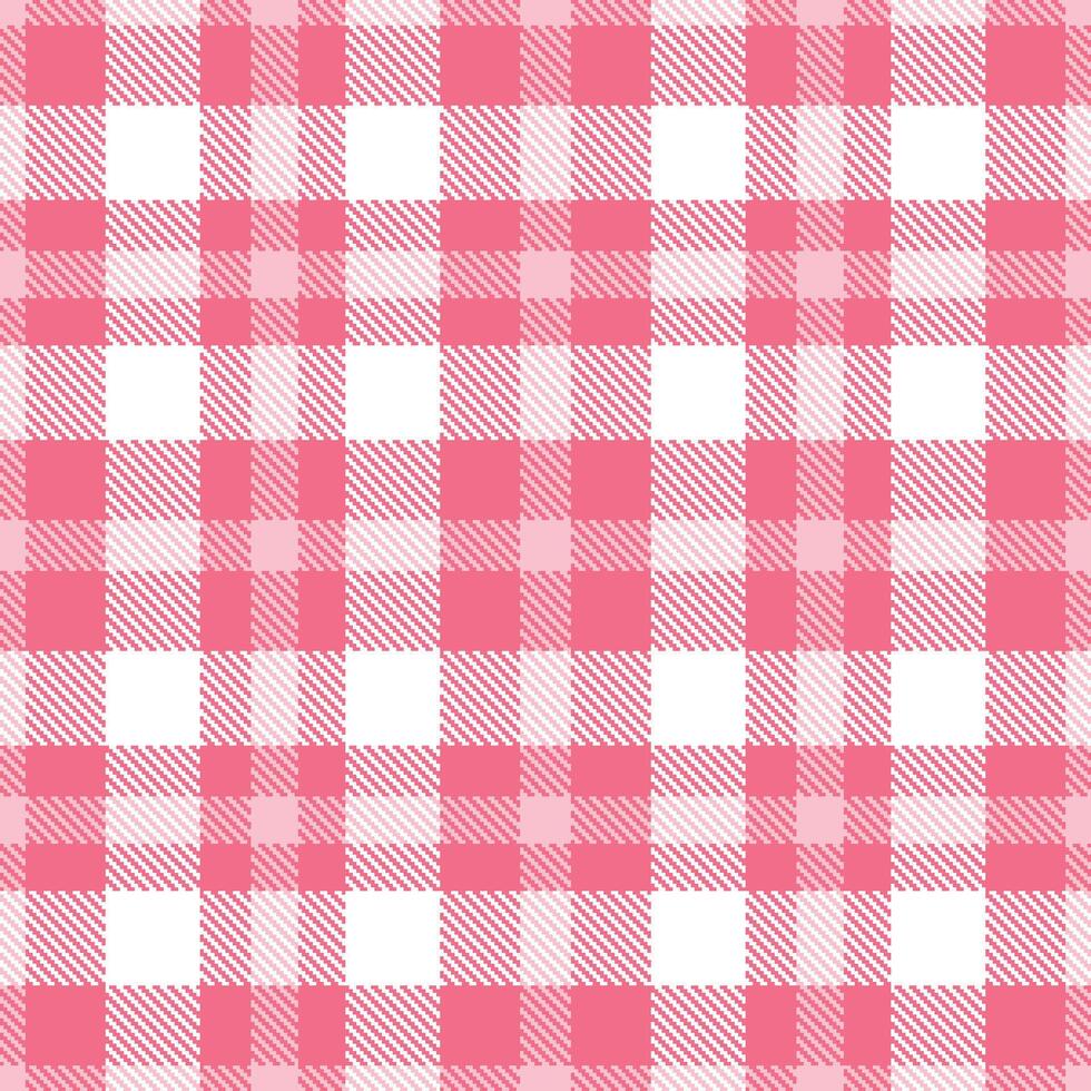 Mellow Ultra Red Seamless Tartan with Pastel Blobfish accents Textile Design vector