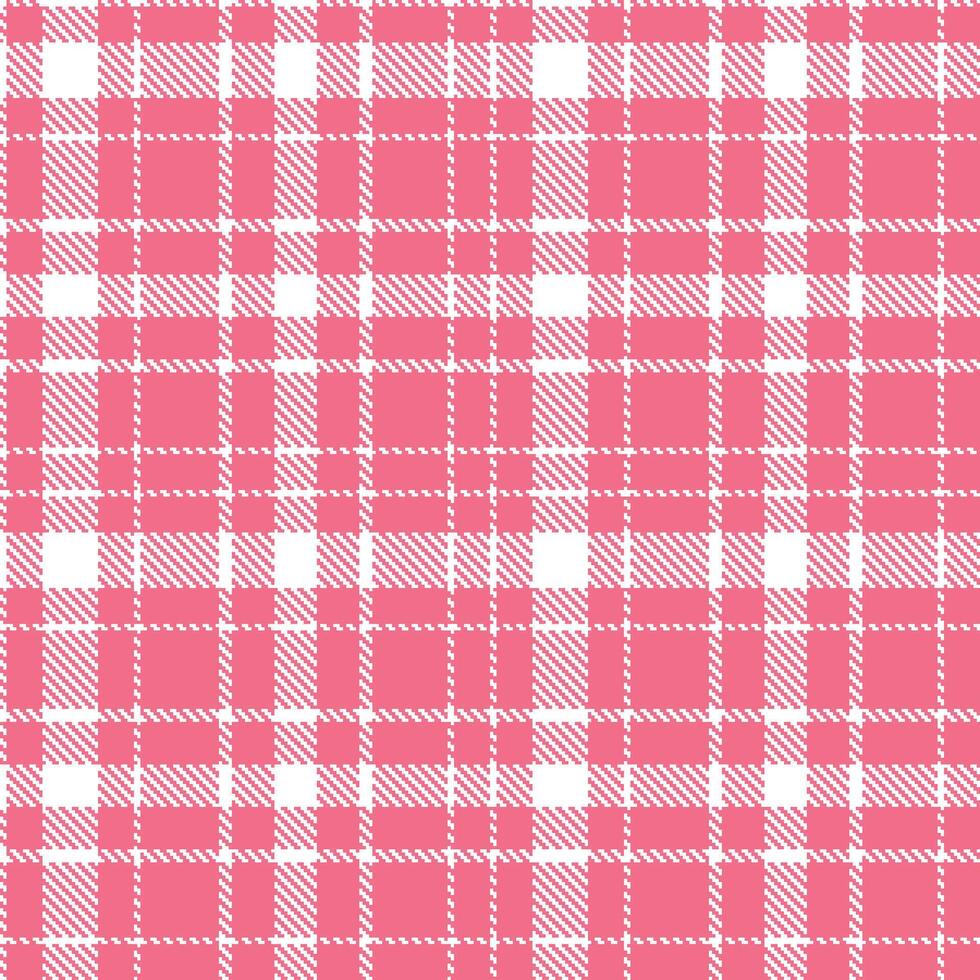 Modern Seamless Tartan featuring Pastel White and Metallic Ultra Red Textile Design vector