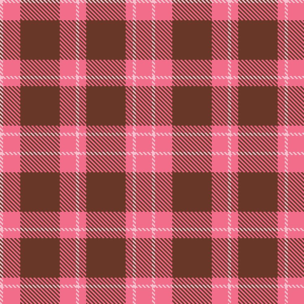 Rich Ultra Red Seamless Tartan with Rich Blobfish accents Textile Design vector