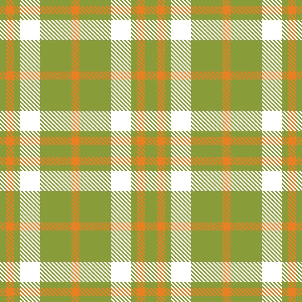 Pale BioShock and Iridescent Bright Marigold Seamless Tartan Textile Design vector