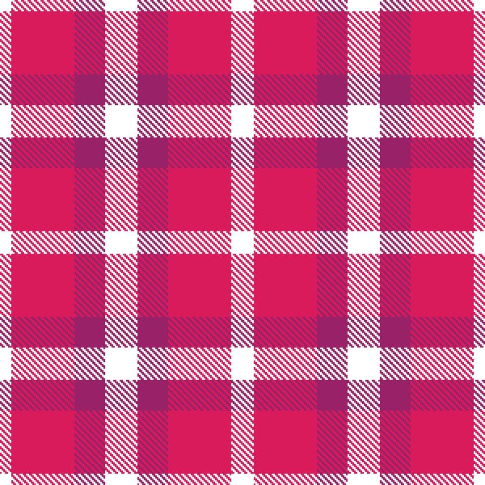 Plaid pattern seamless. Warm White and Rustic Rubylicious Tartan Textile Design. vector