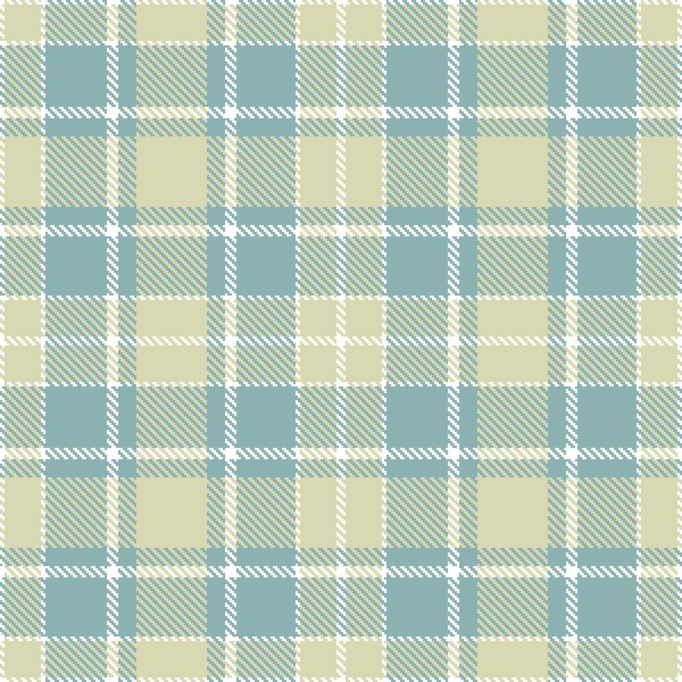 Rich White and Dusty Shallow Water Ground Seamless Tartan Textile Design vector