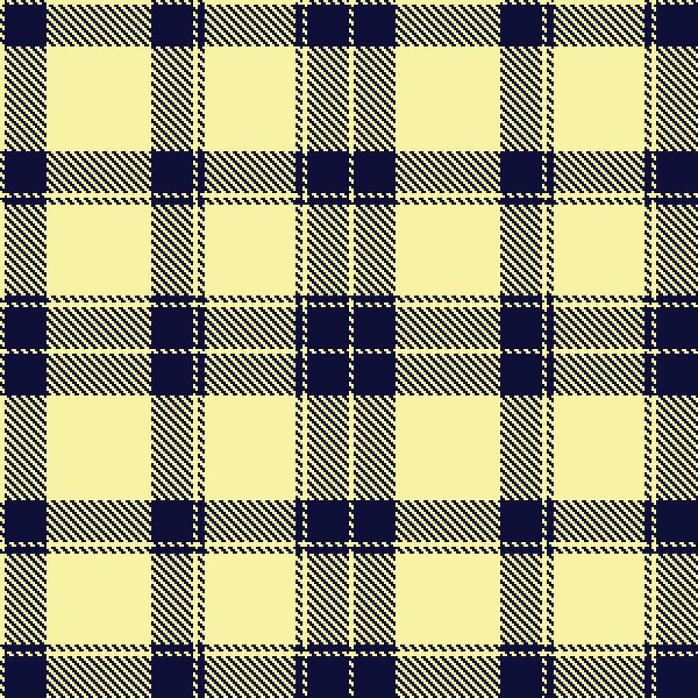 Rich Yippie Ya Yellow Seamless Tartan with Highland Congressional Navy accents Textile Design vector