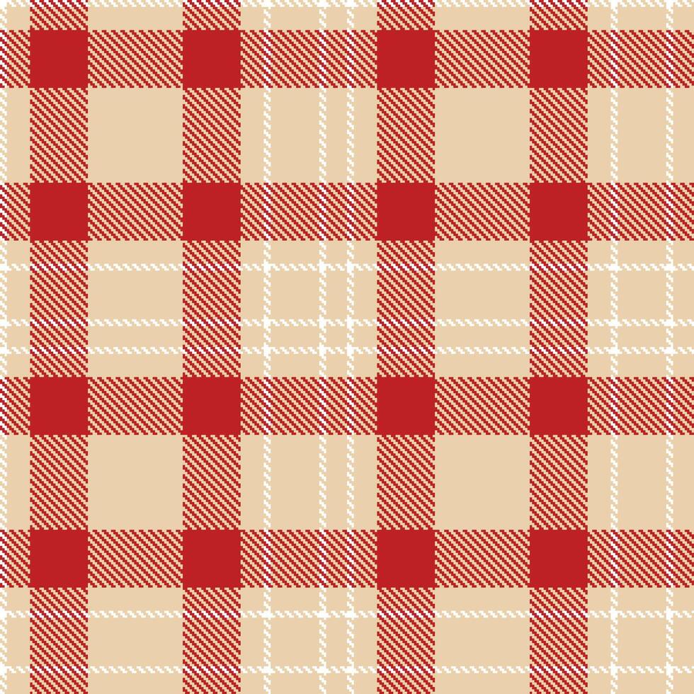 Plaid pattern seamless. Highland Rum Custard and Sandy White Tartan Textile Design. vector