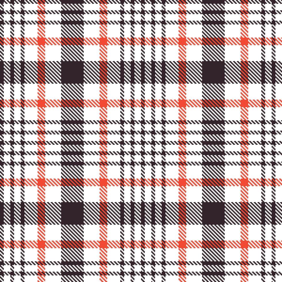Modern Dusty White and Vibrant Smoky Charcoal Seamless Tartan Textile Design vector