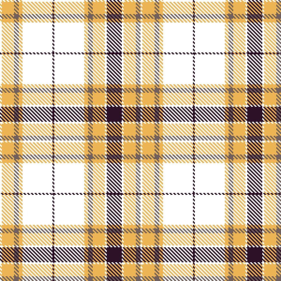 Rustic White and Bright Goldsmith Seamless Tartan Textile Design vector