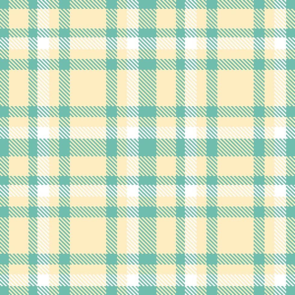 Plaid pattern seamless. Sandy Larchmere and Light Soft Buttercup Tartan Textile Design. vector