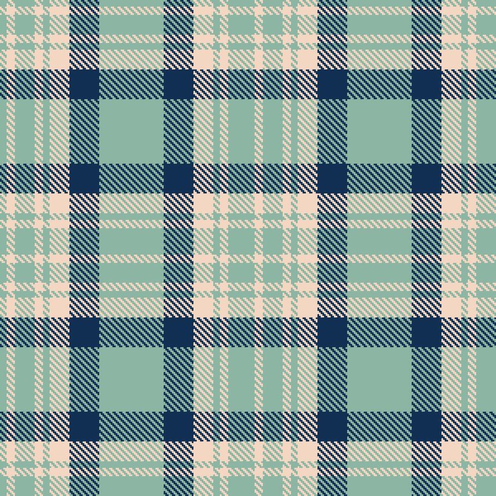 Vivid Lichen and Dusky Sour Patch Peach Seamless Tartan Textile Design vector