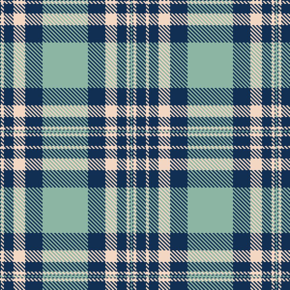 Pale Royal Blue Metallic and Dusty Sour Patch Peach Seamless Tartan Textile Design vector
