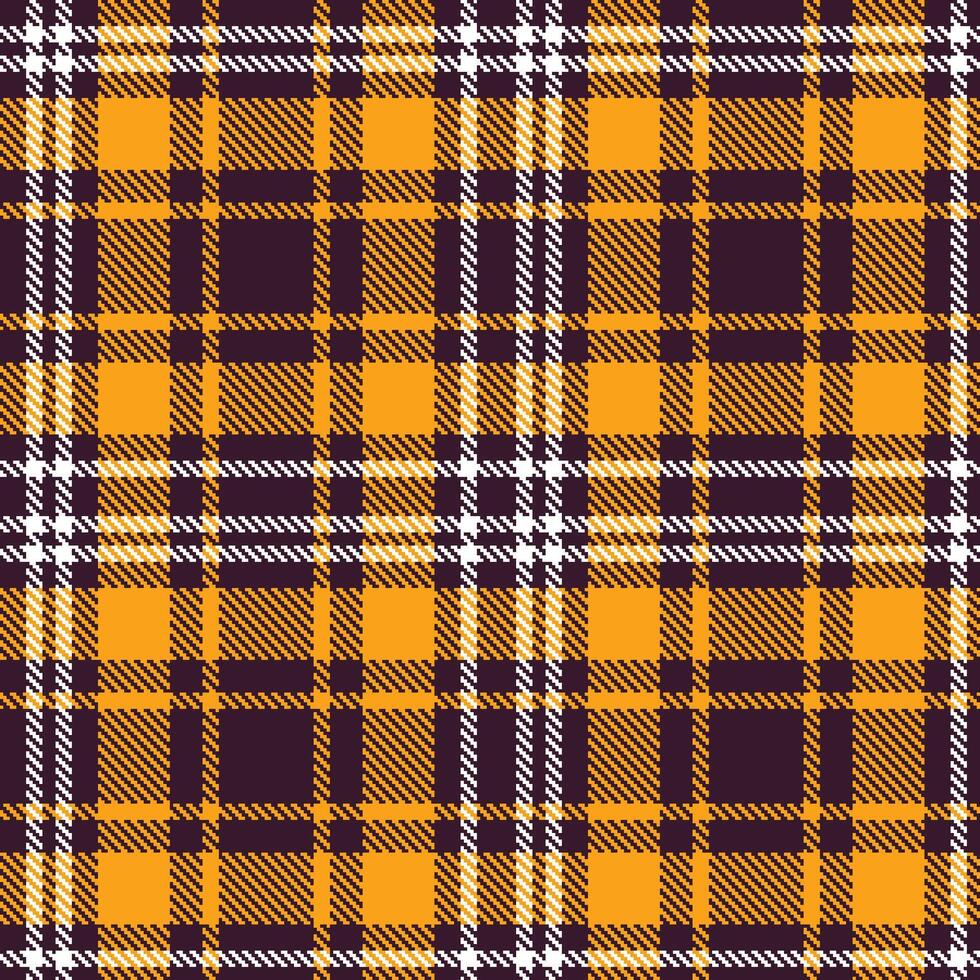 Modern Seamless Tartan featuring Light Sitter Red and Cool Pico Orange Textile Design vector