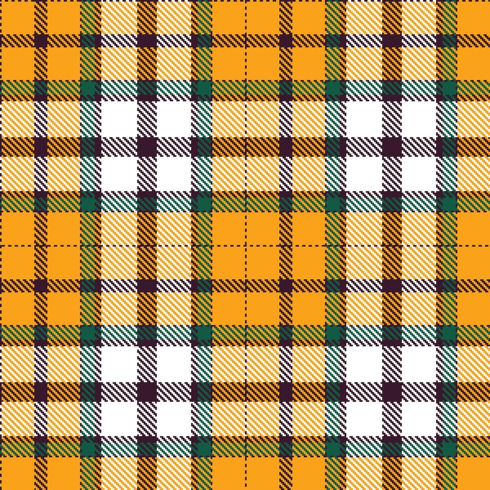 Modern Seamless Tartan featuring Sandy Sitter Red and Light Pico Orange Textile Design vector