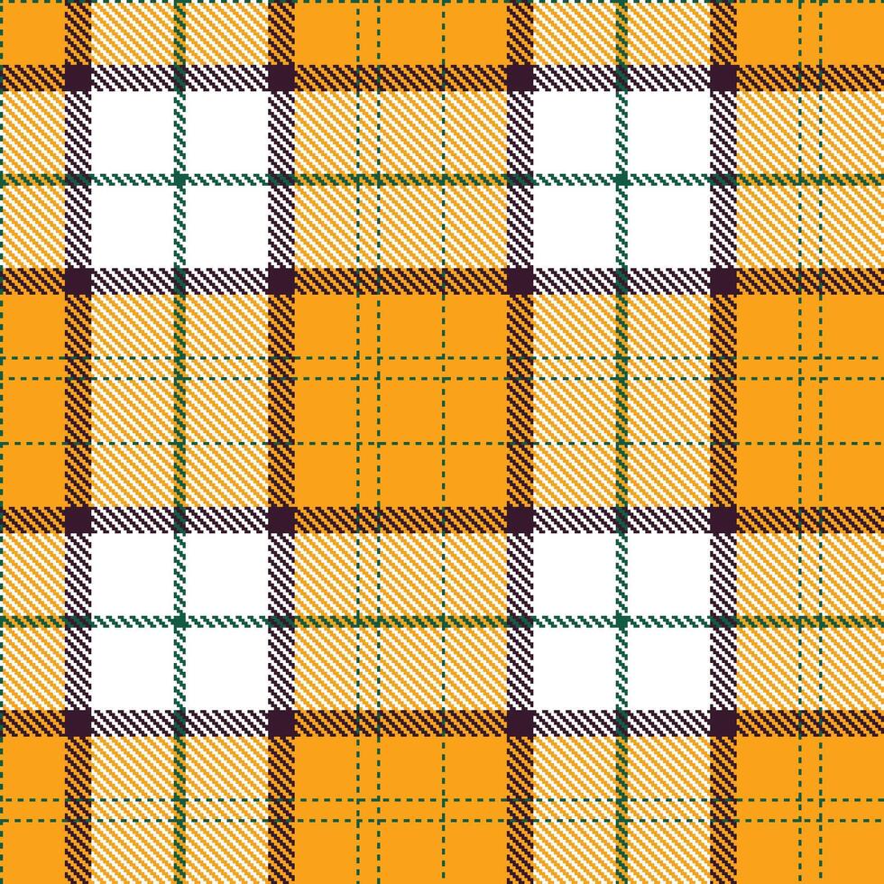 Muted Billiard Table and Smoky Pico Orange Seamless Tartan Textile Design vector