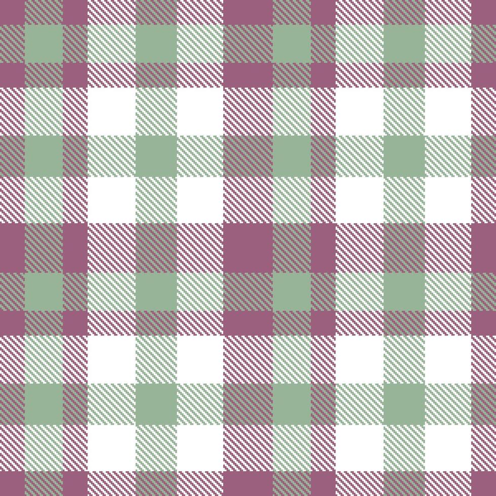 Modern Vintage Beryl Red and Highland Liebermann Green Seamless Tartan Textile Design vector
