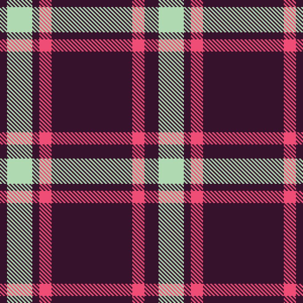 Iridescent Greek Aubergine and Dusty Fuchsia Felicity Seamless Tartan Textile Design vector