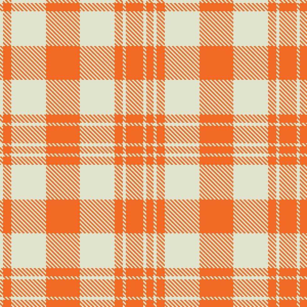 Modern Seamless Tartan featuring Vivid Aloe Nectar and Pastel Blaze Orange Textile Design vector