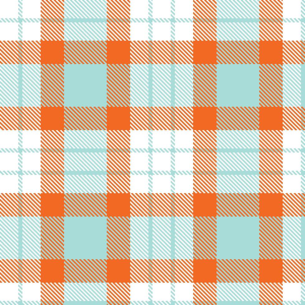 Modern Seamless Tartan featuring Soft White and Autumn Aqua Spray Textile Design vector