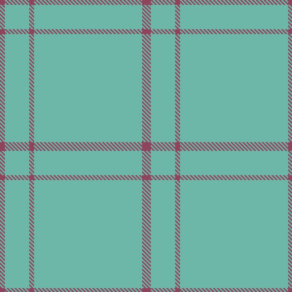 Vintage Raspberry Pudding Tartan patterns fabric texture. Modern Soft Tropic Turquoise Seamless Tartan vector