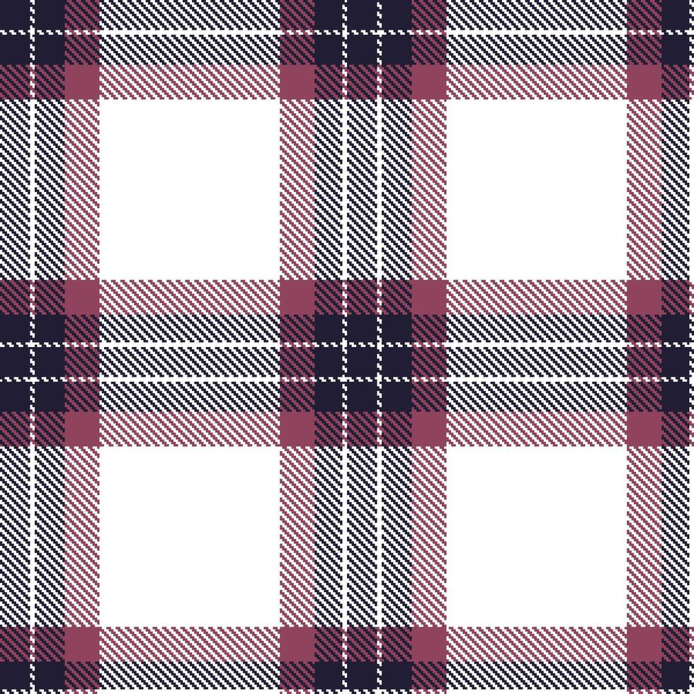 Classic Dark Knight Tartan patterns fabric texture. Modern Mellow White Seamless Tartan vector