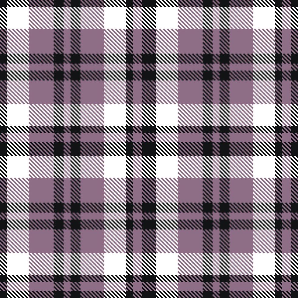 Pastel Narwhal Grey Seamless Tartan with Pale Dianthus Mauve accents Textile Design vector