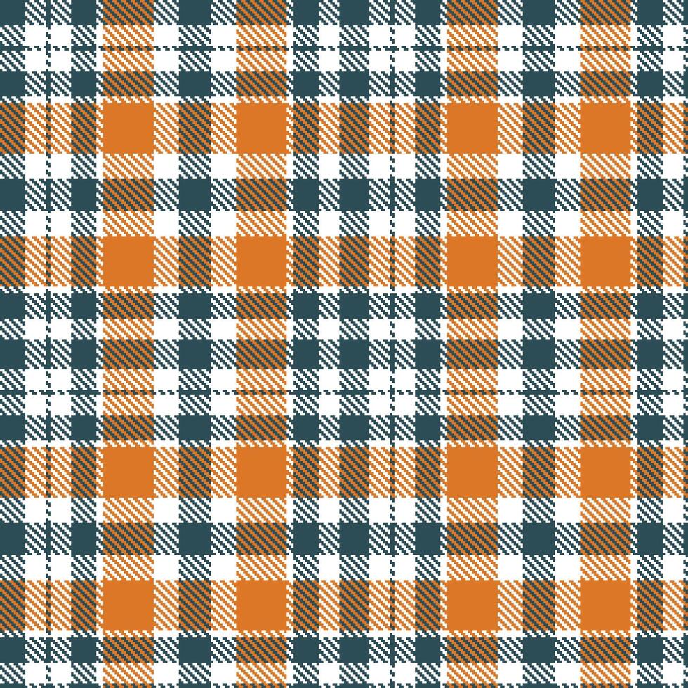 Warm White Seamless Tartan with Classic Atlantic Deep accents Textile Design vector