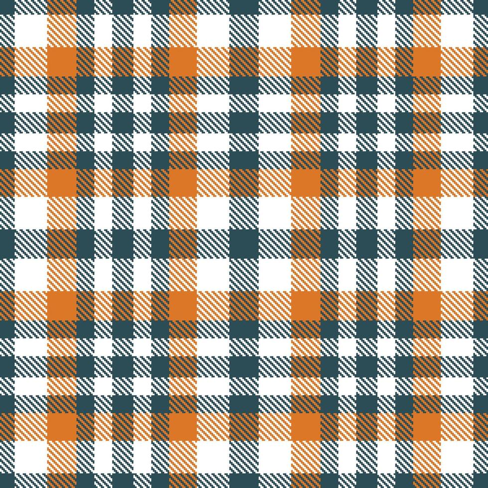 Warm Atlantic Deep Seamless Tartan with Classic White accents Textile Design vector