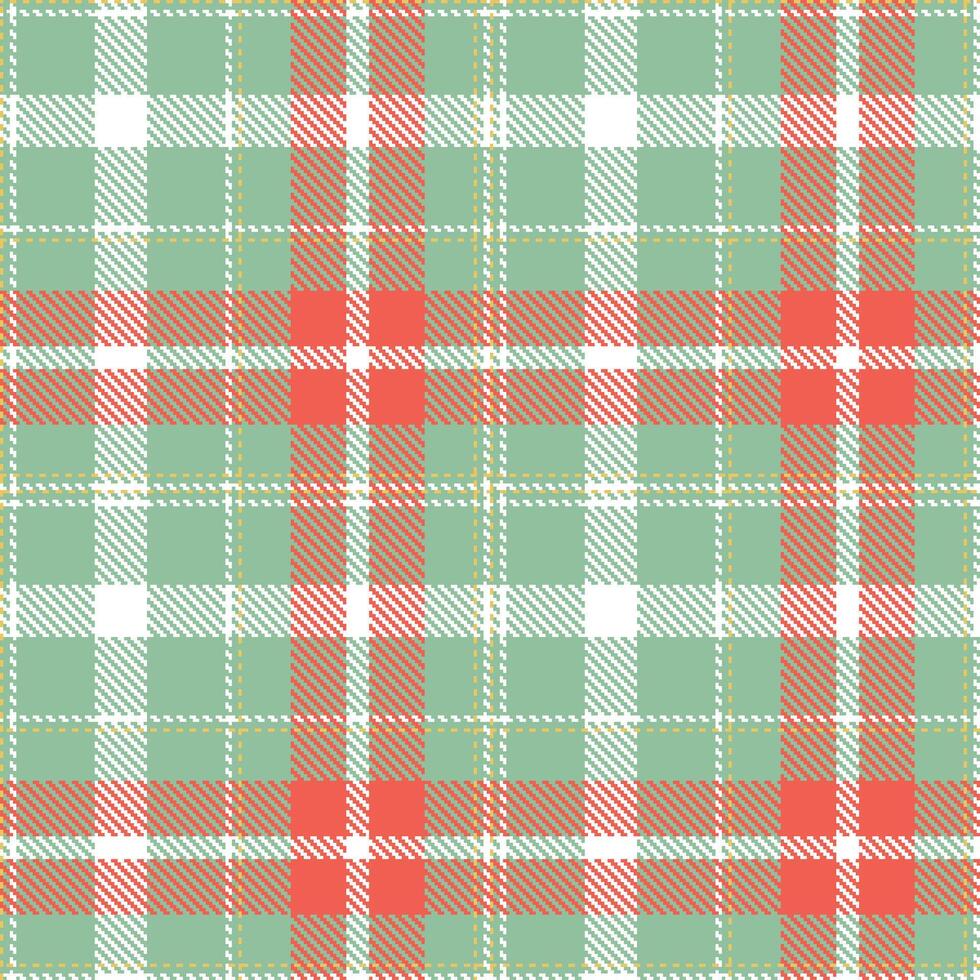 Cool Summertown Seamless Tartan with Neon White accents Textile Design vector
