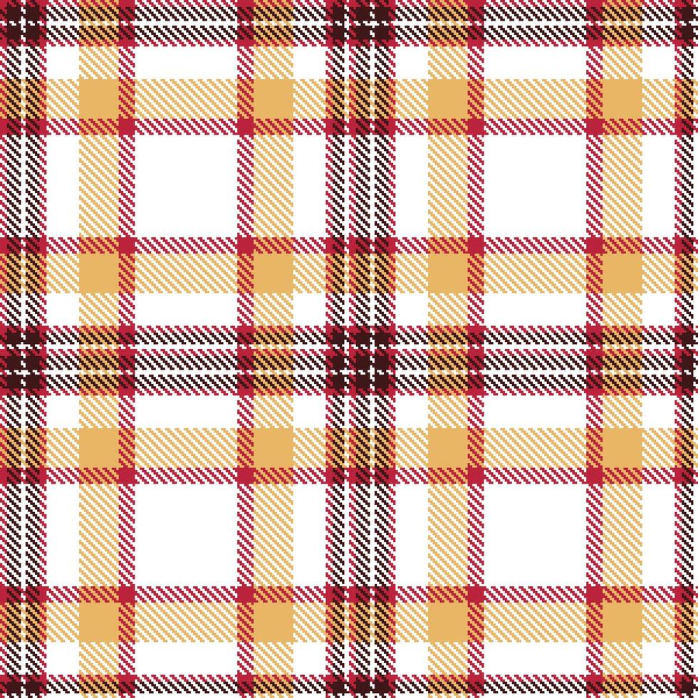 Soft Ribbon Red and Traditional White Seamless Tartan Textile Design vector