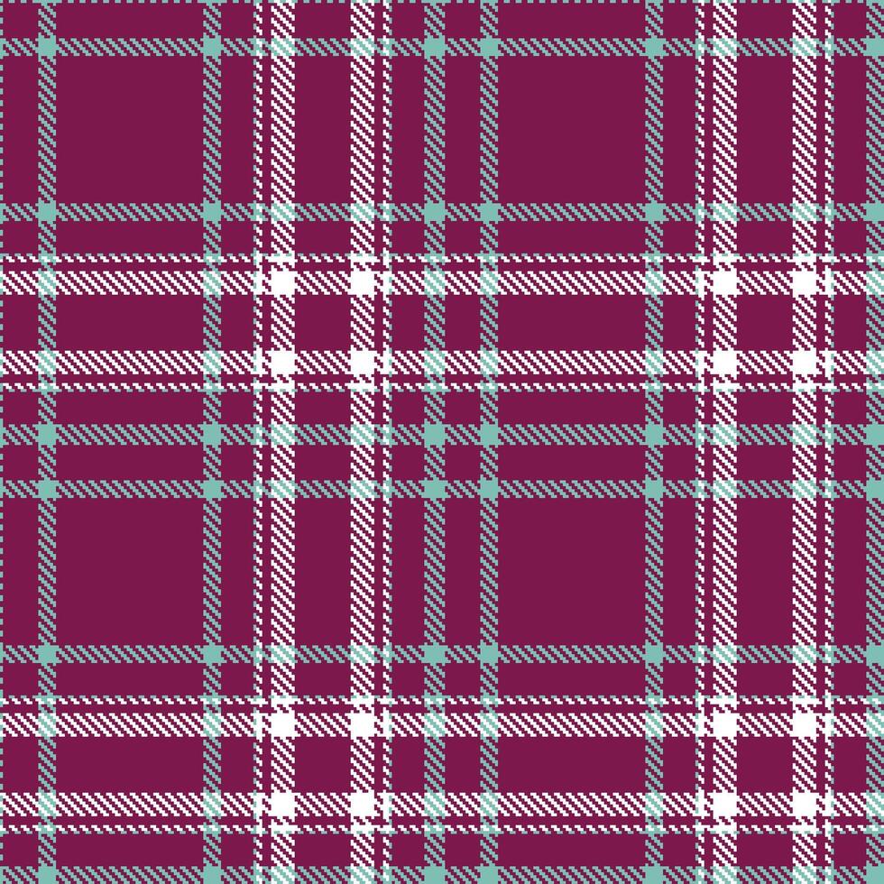 Plaid pattern seamless. Deep Pansy Purple and Vivid Mintnight Tartan Textile Design. vector