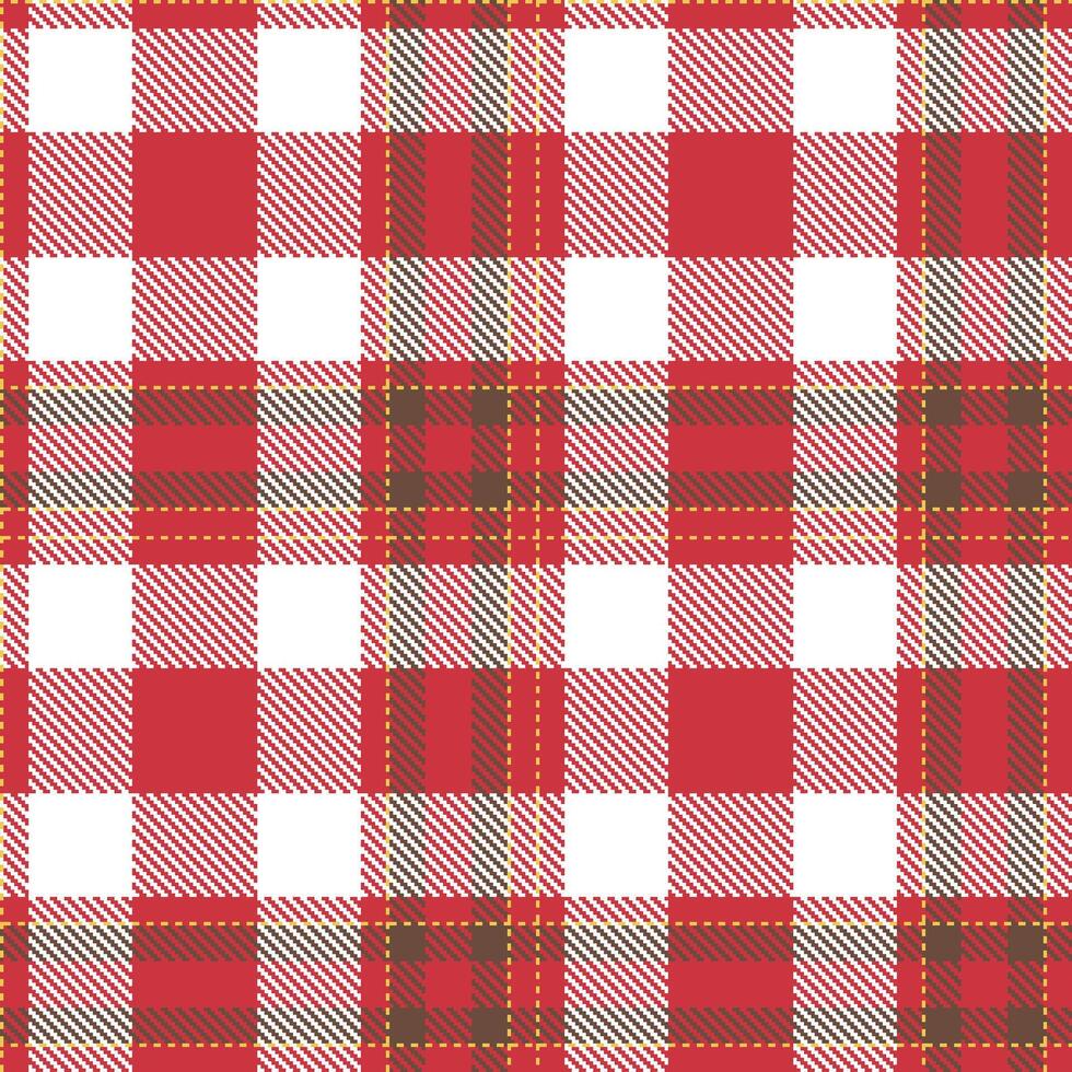 Modern Pastel Etruscan Red and Rich Fish Finger Seamless Tartan Textile Design vector