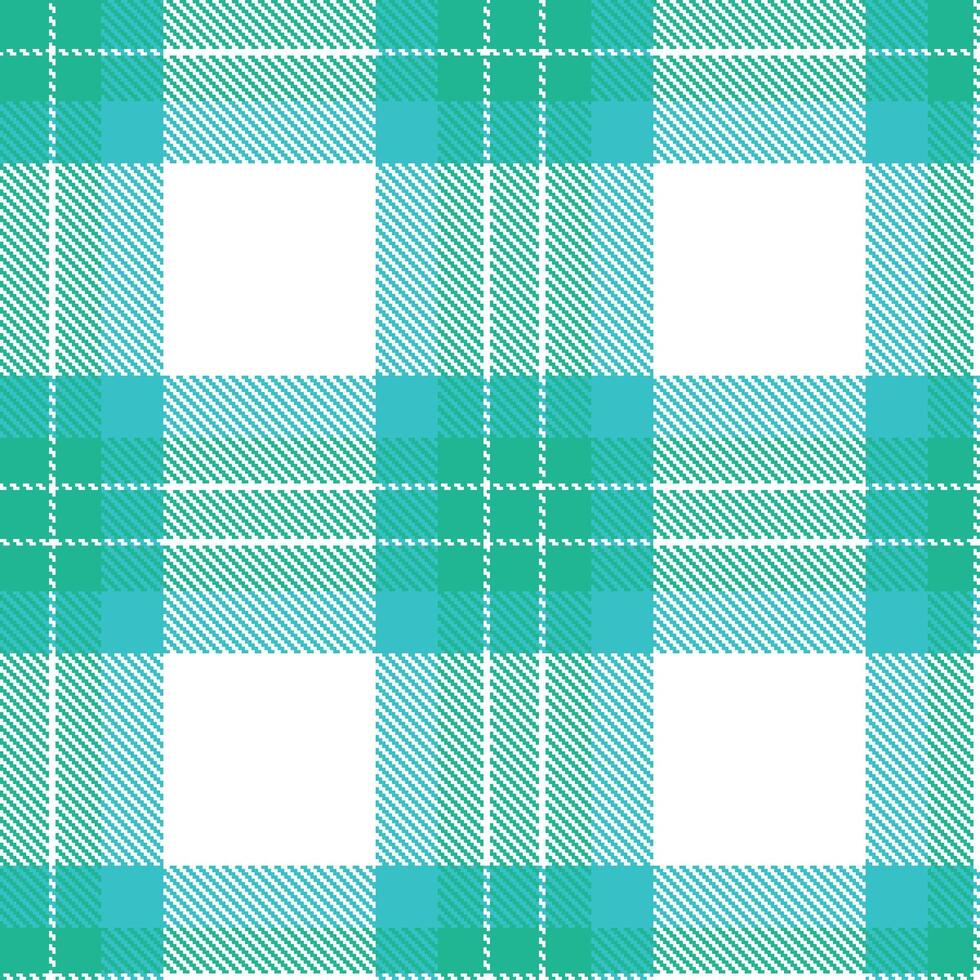 Metallic Aoifes Green Tartan patterns fabric texture. Modern Neon White Seamless Tartan vector
