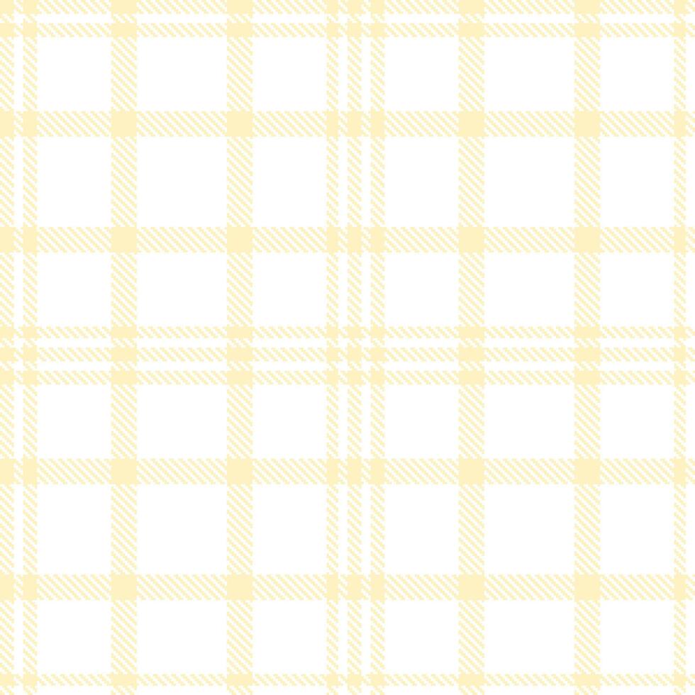 Classic Creamy Corn Seamless Tartan with Dusky White accents Textile Design vector