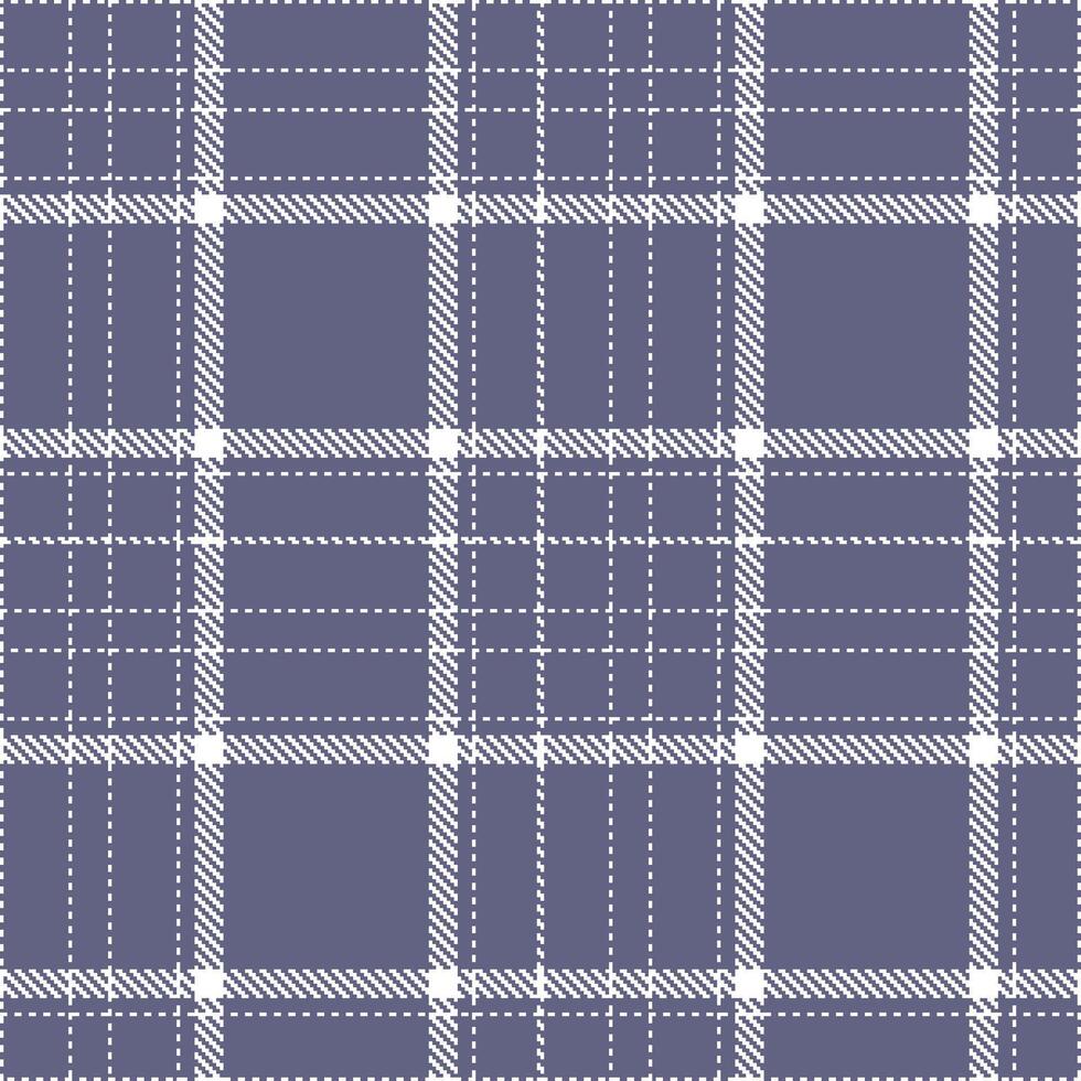 Plaid pattern seamless. Rustic White and Bright Strong Iris Tartan Textile Design. vector