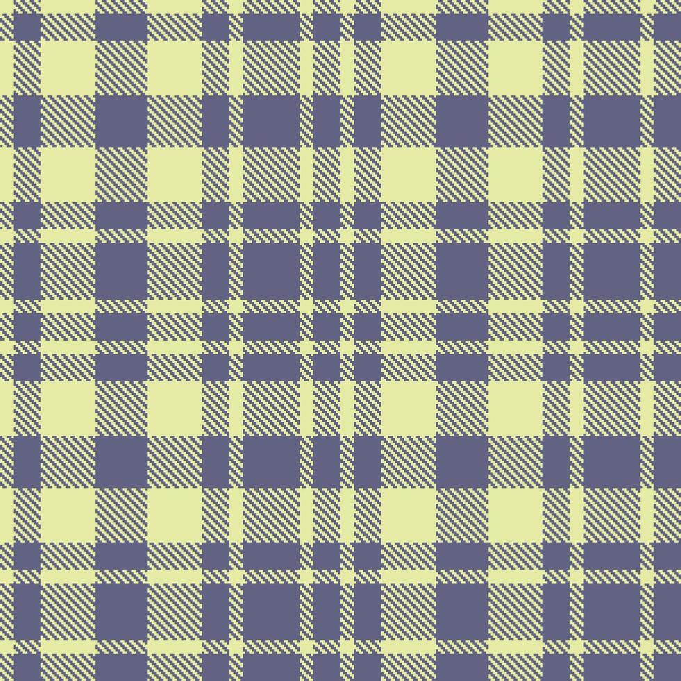 Plaid pattern seamless. Warm Lemon Pepper and Dusky Strong Iris Tartan Textile Design. vector