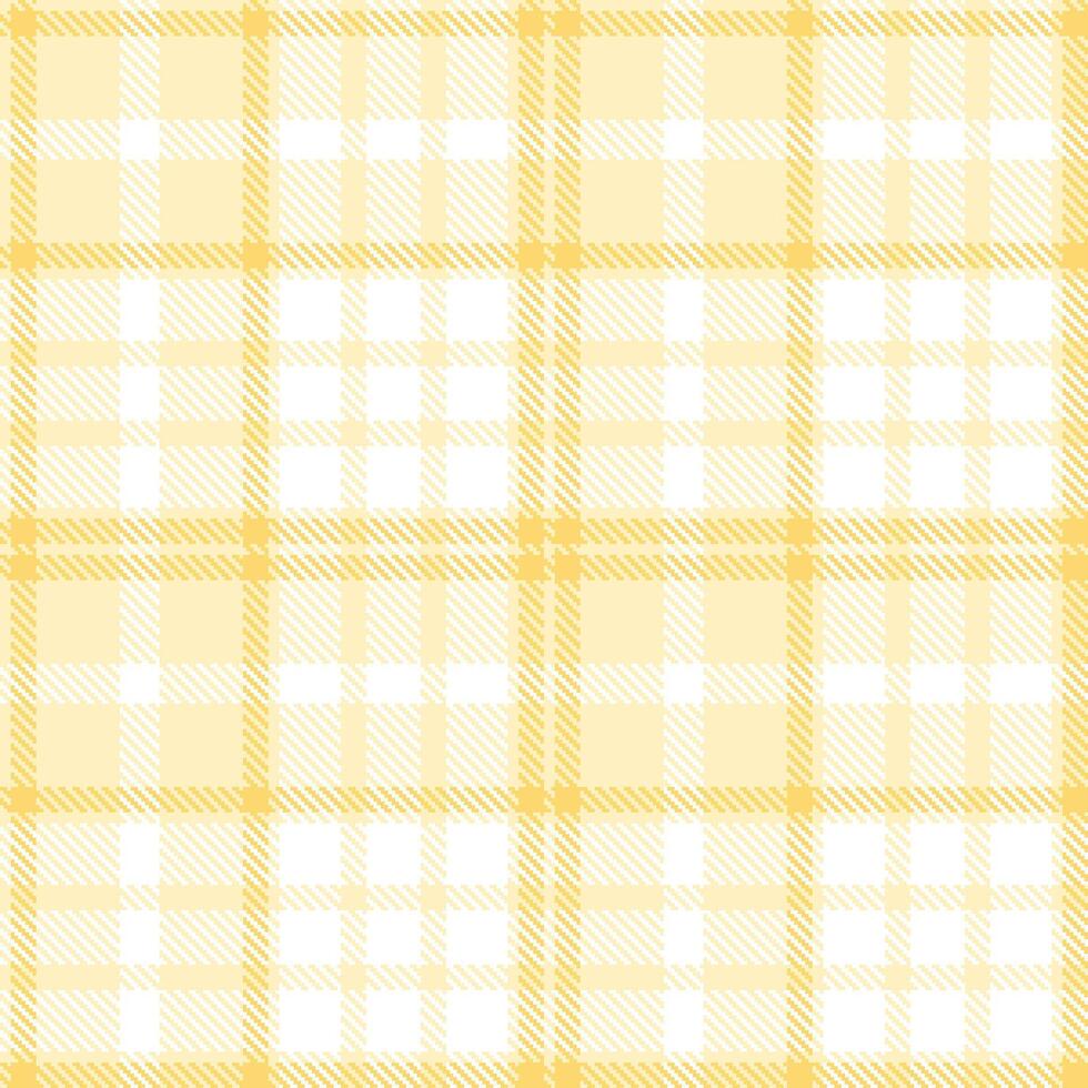 Dusky Egg White and Deep White Seamless Tartan Textile Design vector