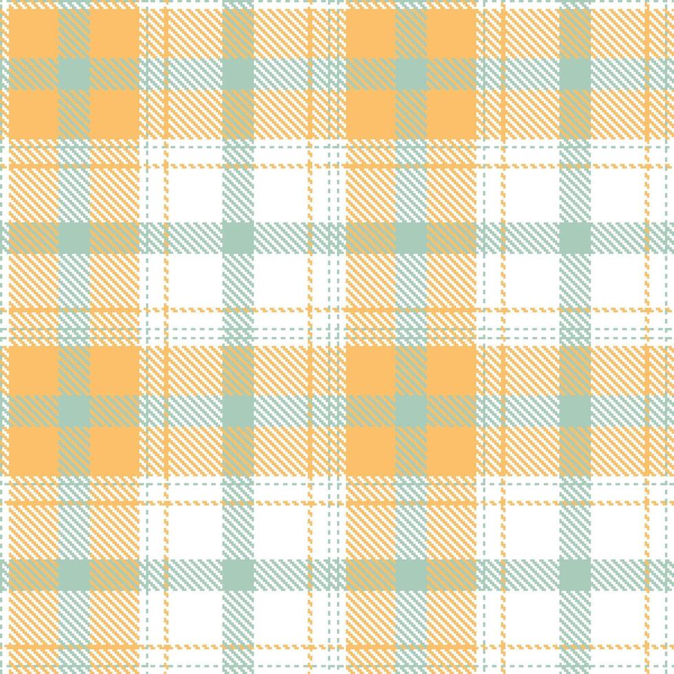 Modern Seamless Tartan featuring Dusky White and Sandy Birds Egg Green Textile Design vector
