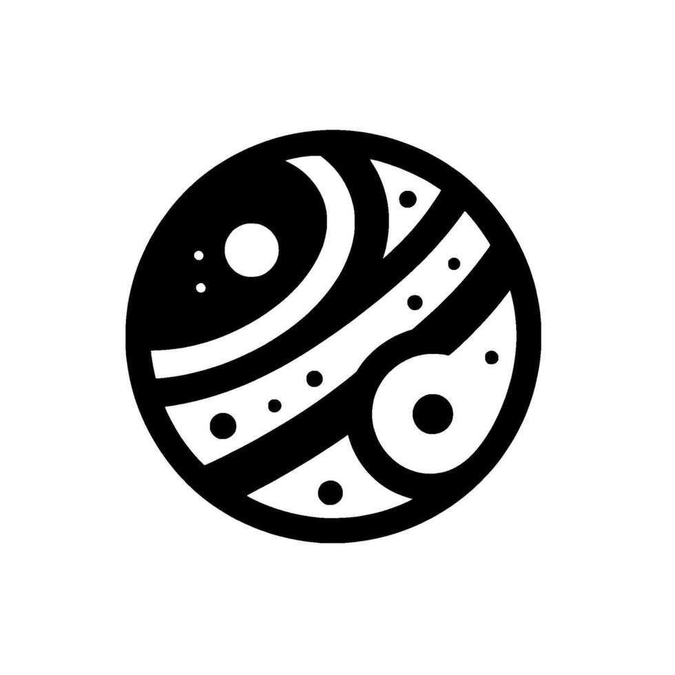 Abstract circular black and white with geometric shapes and dot patterns, creating a balanced and intriguing minimalist artwork. vector