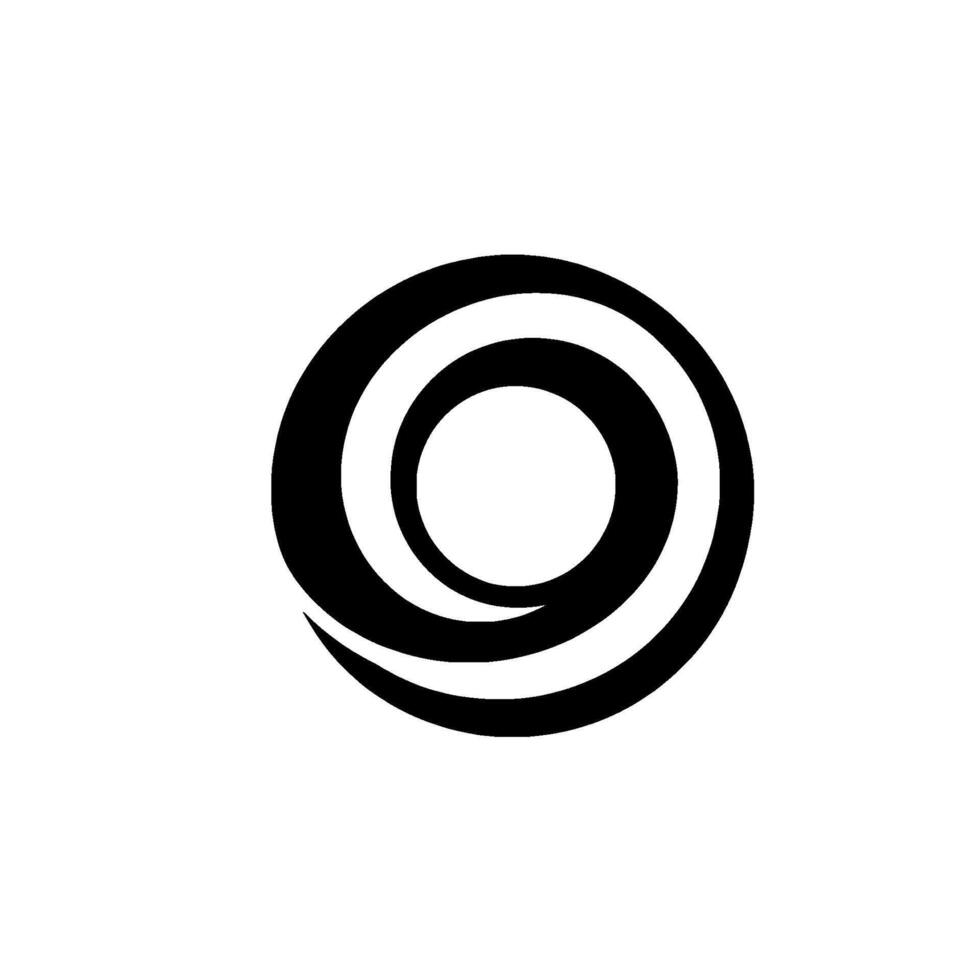 Bold Black and White Abstract featuring concentric circles, a subtle shadow, and a modern, minimalist aesthetic. vector