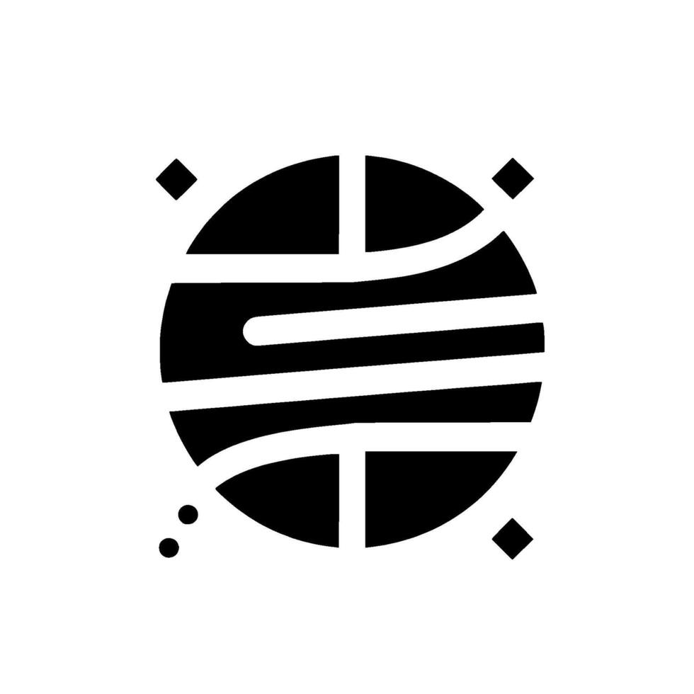 Abstract black and white circular with intersecting lines and diamond accents, centered on a plain white background. vector