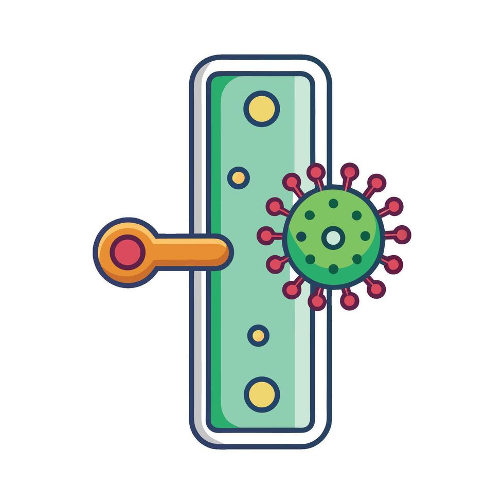 Bacteria Found on Public Restroom Door Handles vector