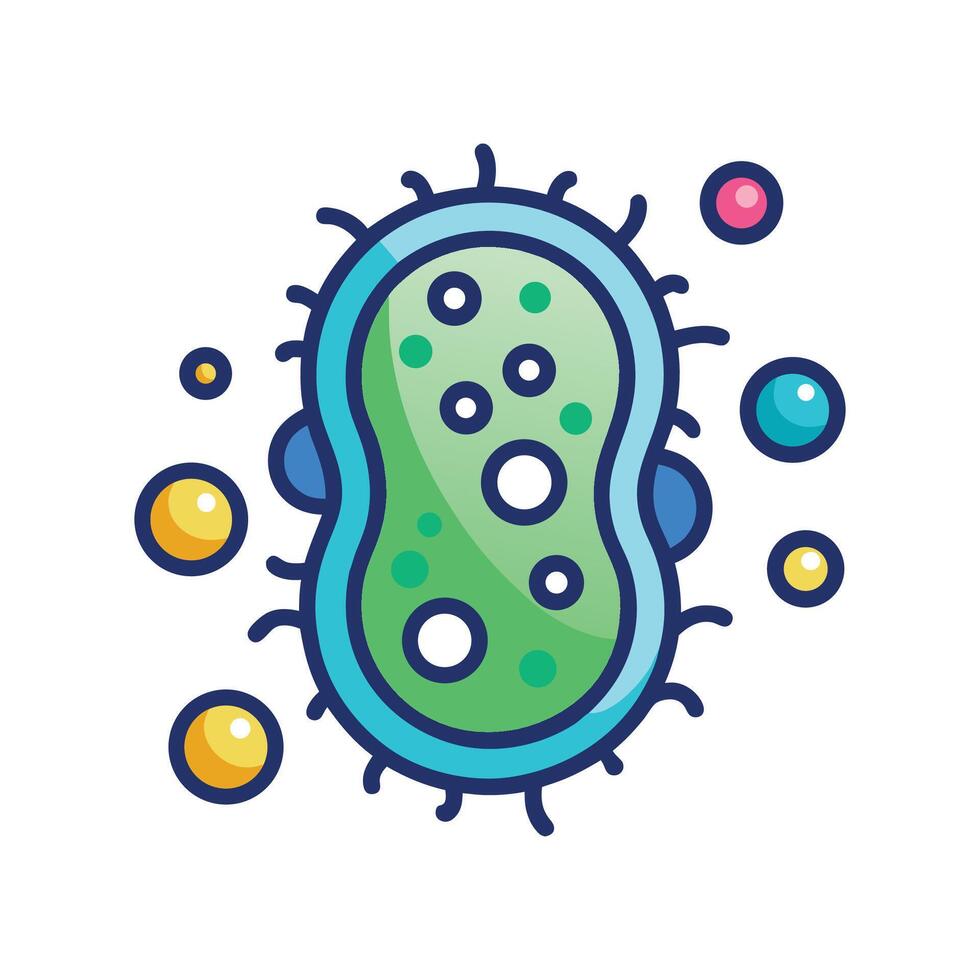 Aerobic Bacteria Thriving in Oxygen vector