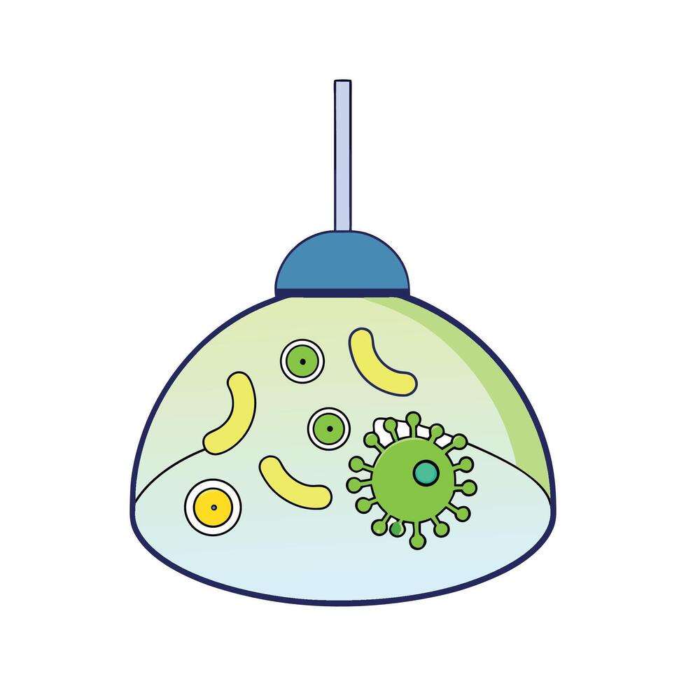 Bacterial Growth on Dirty Ceiling Light Fixtures vector