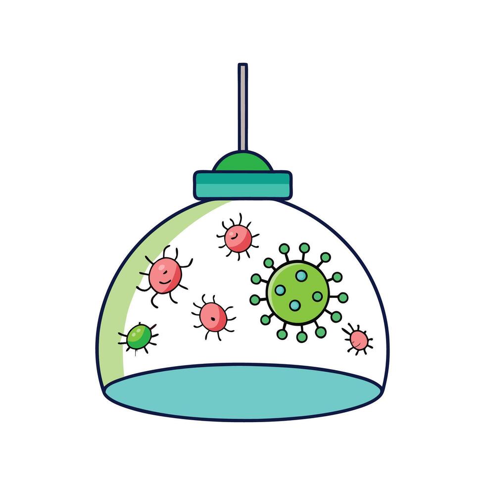 Exploring Bacteria on Ceiling Light Fixtures vector