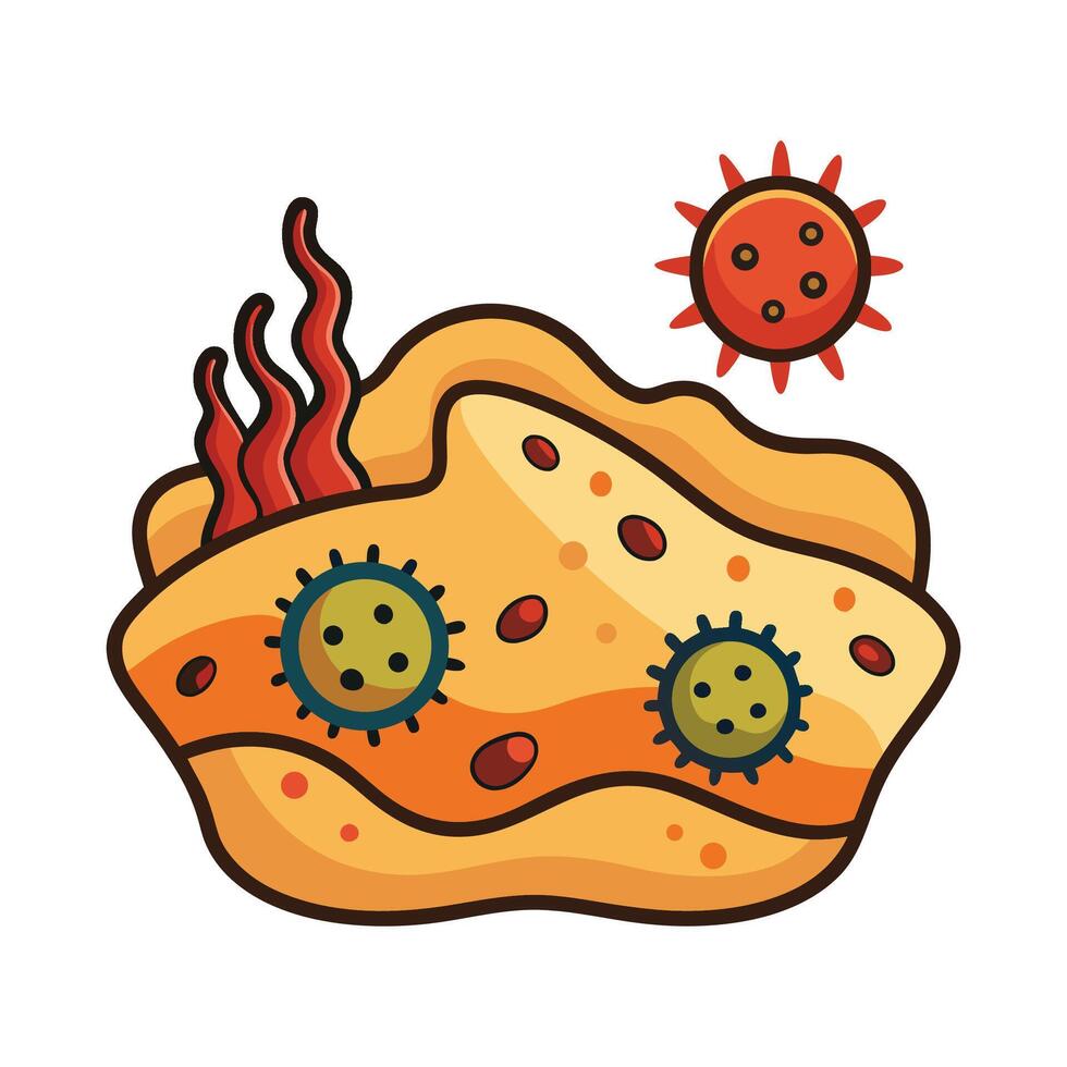 Bacteria in Desert Sands and Hot Environments vector