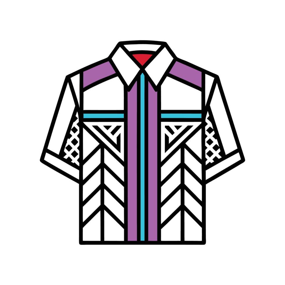 Chic Geometric Pattern Shirt Design vector