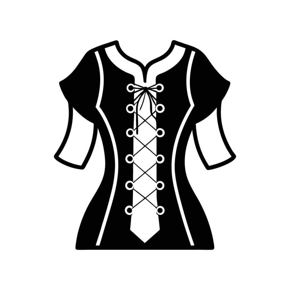 Unique Gothic Lace Up TShirt Art vector
