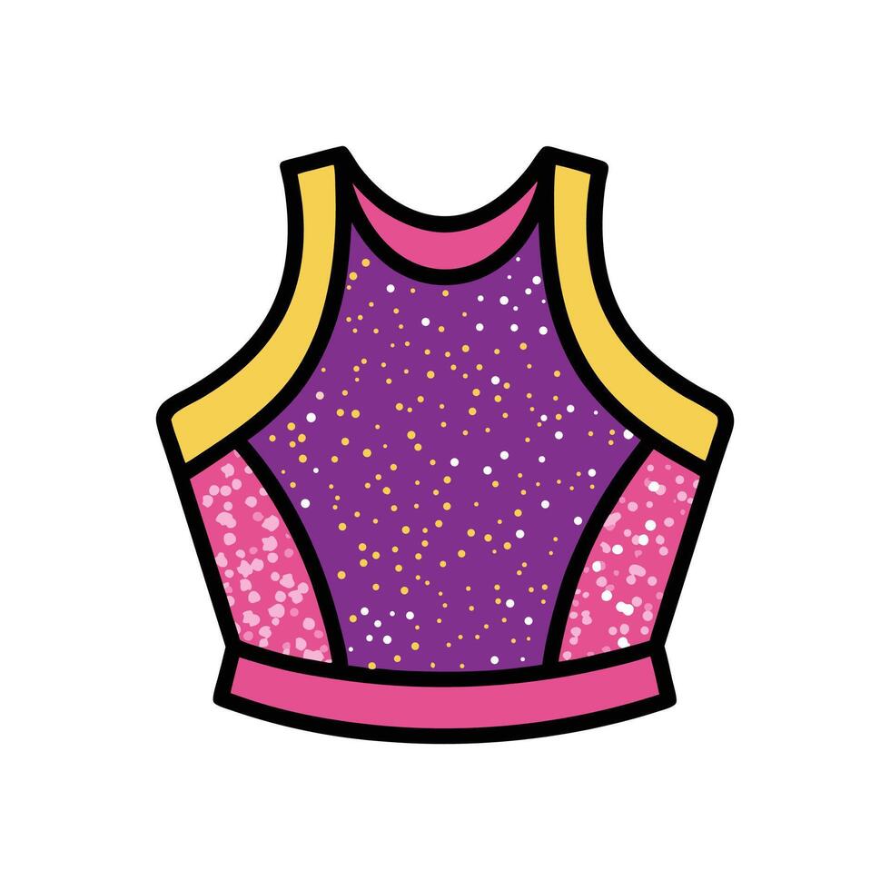 Trendy Glittered Party Top Illustration vector