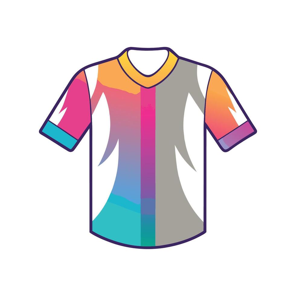 Chic Gradient Tie Dye Shirt Design vector